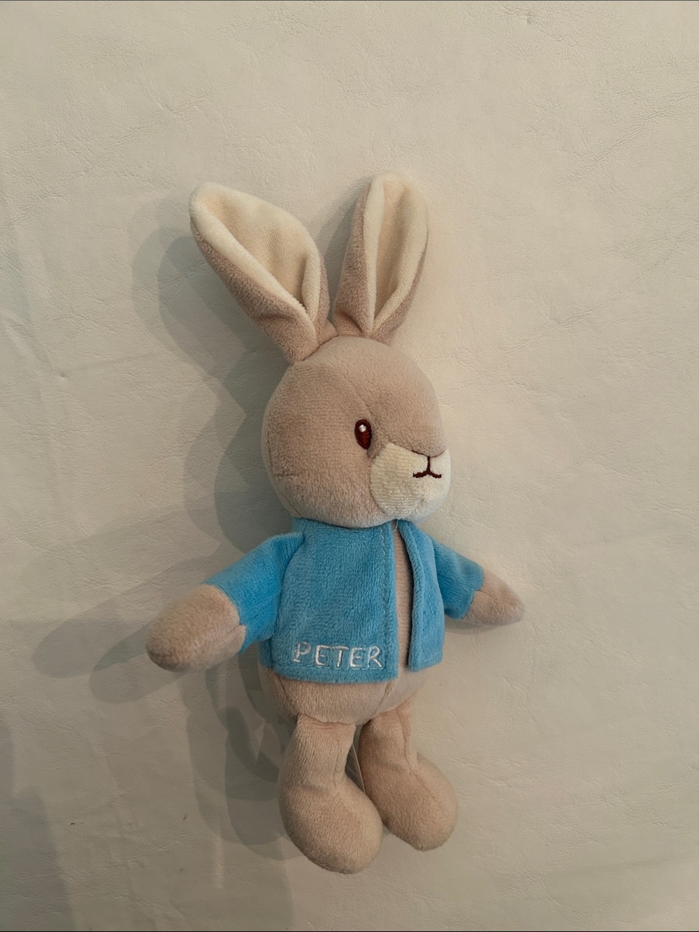 Plush Bunny Toy 'Peter' in Blue Jacket - Soft Small Plush